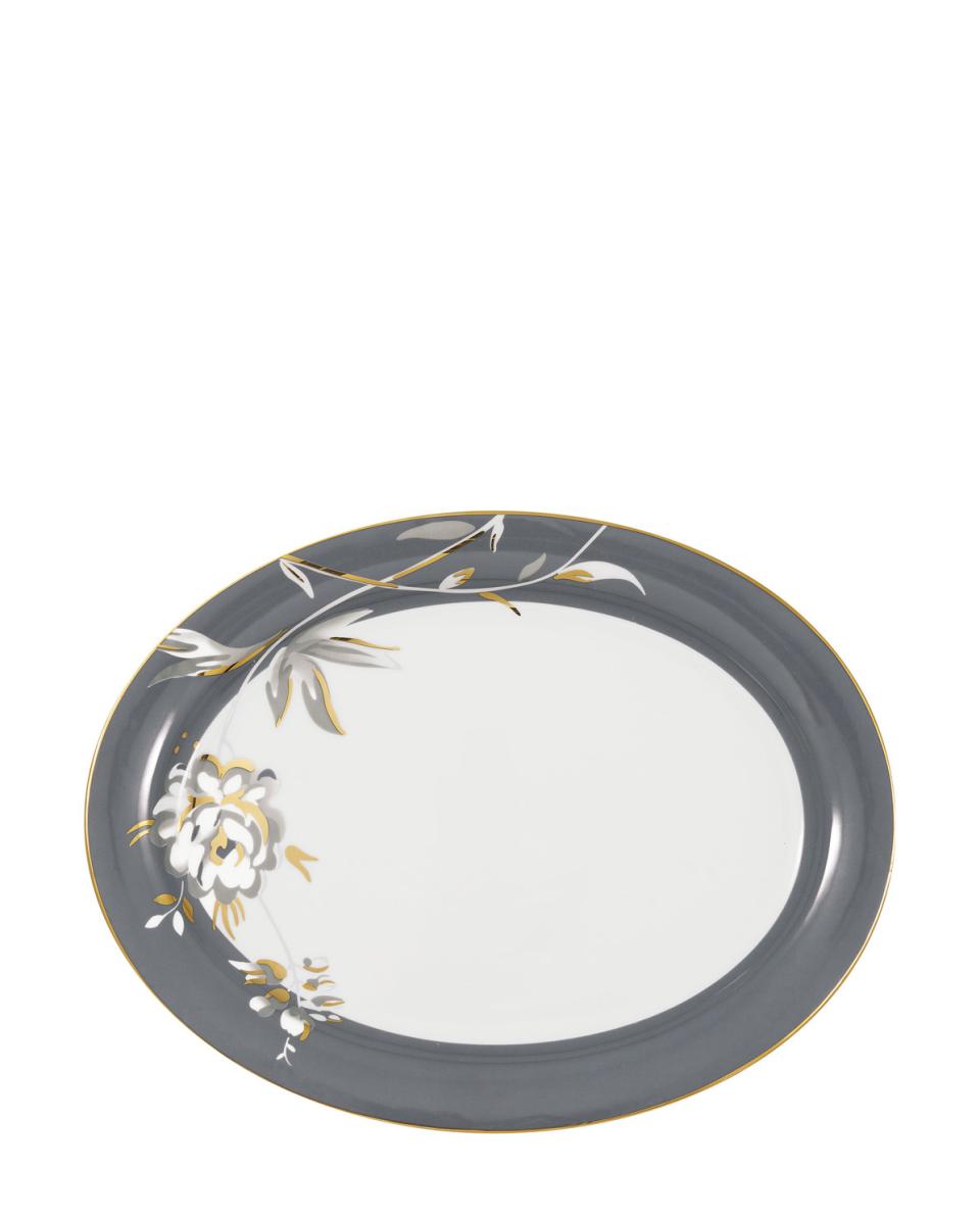 Greengate Servierplatte Aslaug dark grey oval