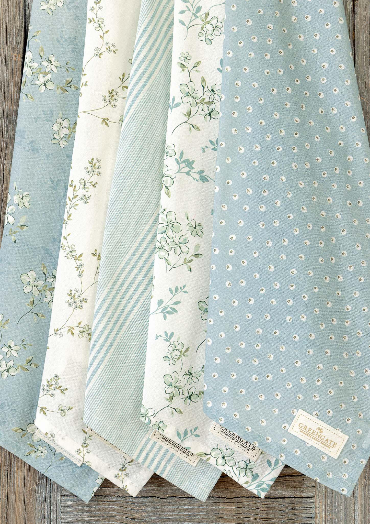 Greengate Geschirrtuch Aubrey ice blue 50x70 cm