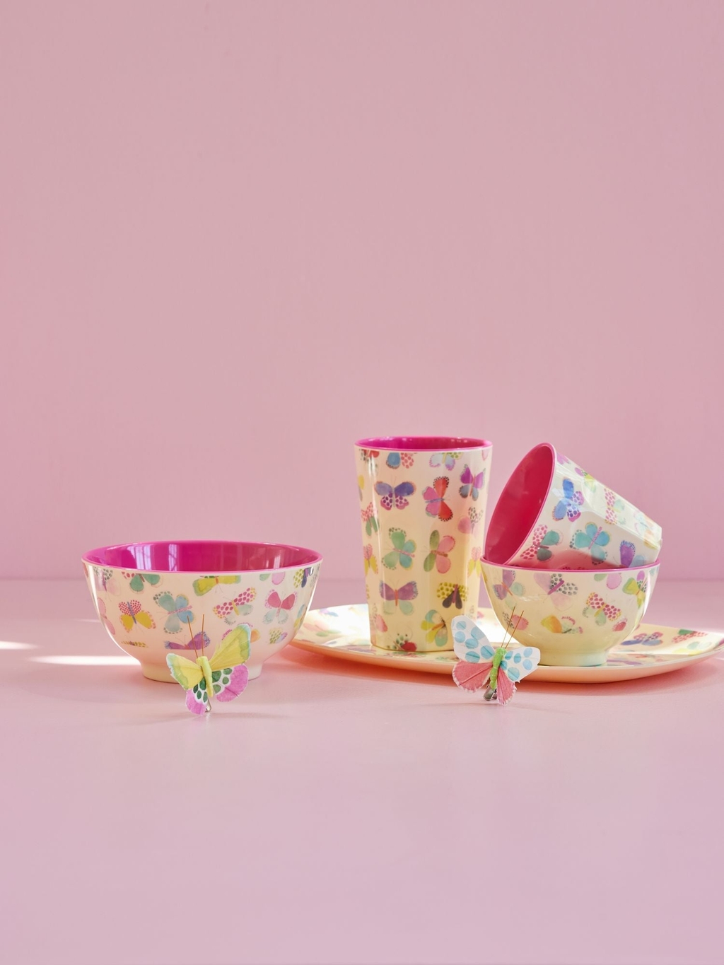 RICE Melamin Becher Schmetterling hoch
