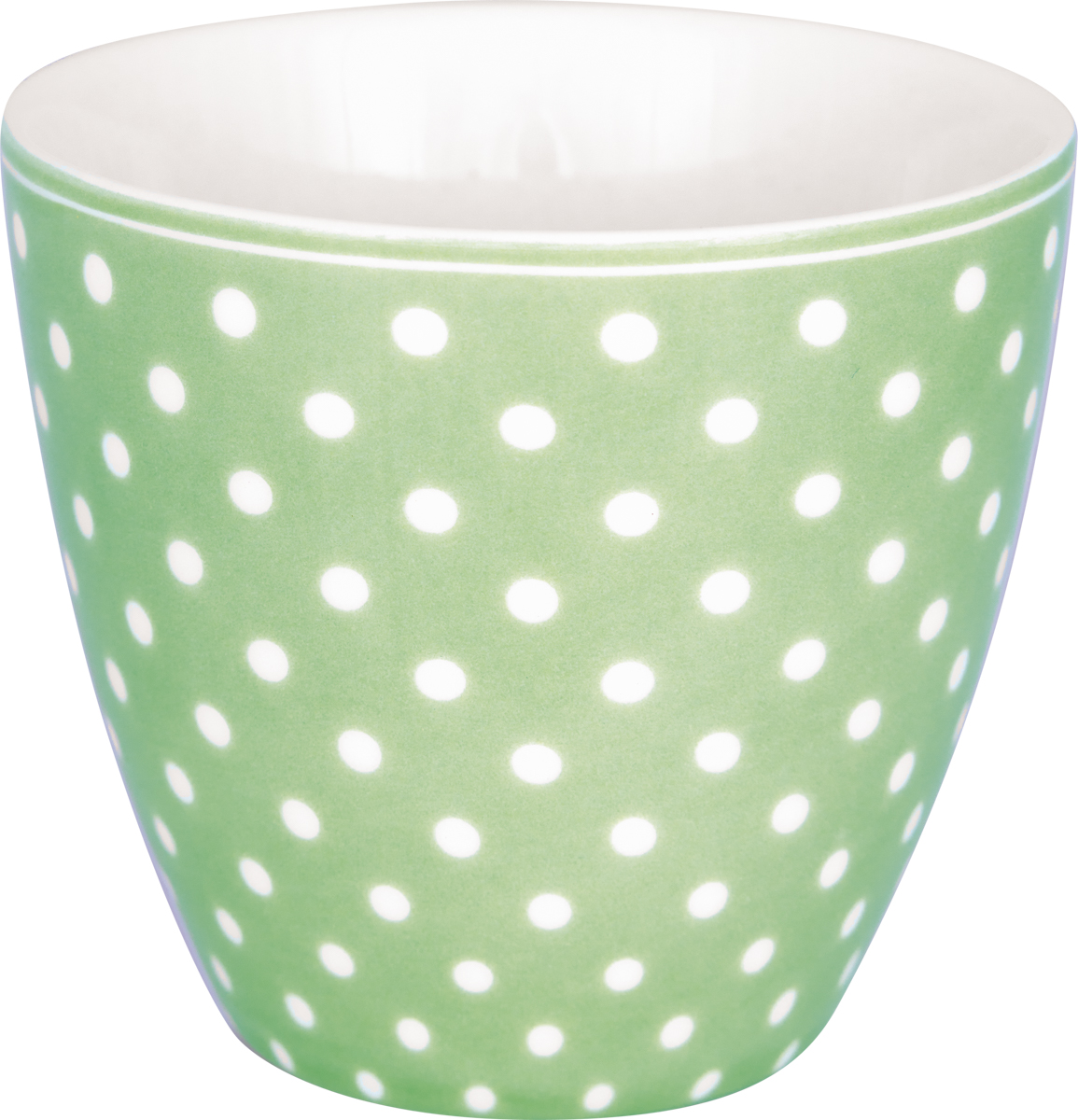 Greengate Lattecup Dotty pale green Trinkbecher ohne Henkel