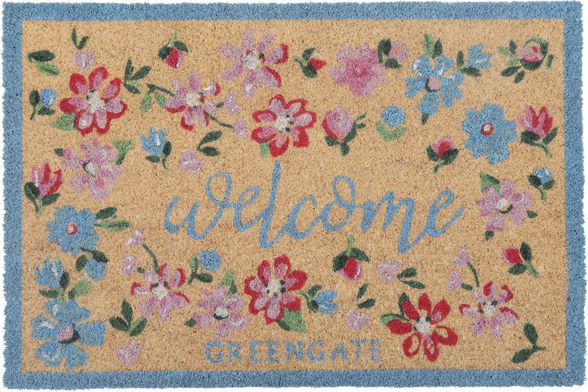 Greengate Fußmatte Louisa white 60x40 cm Kokosfaser