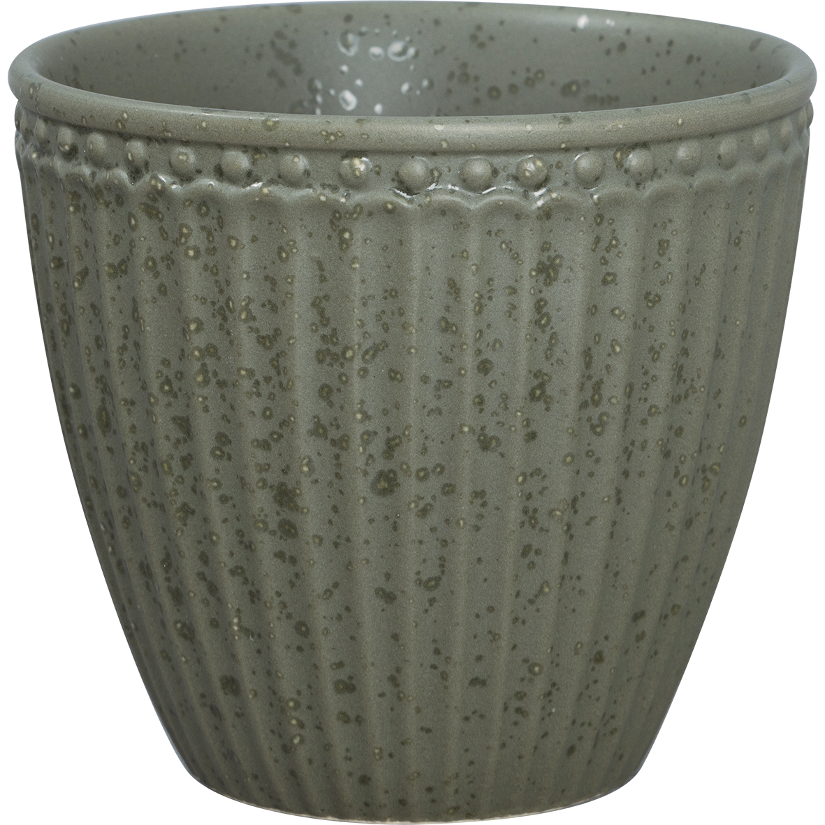 Greengate Lattecup Alice olive green Trinkbecher ohne Henkel