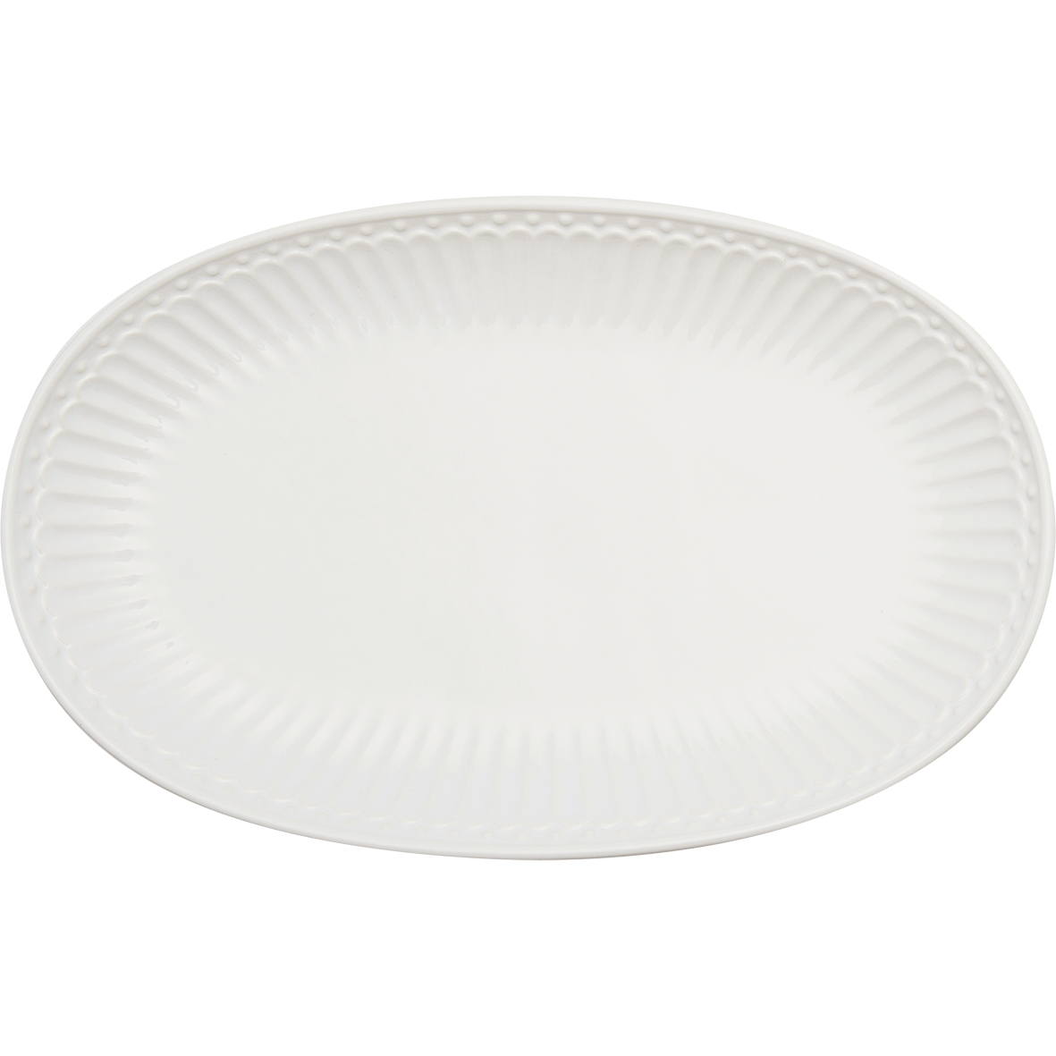 Greengate ovaler Teller/Servierplatte Bisquit Plate Alice white