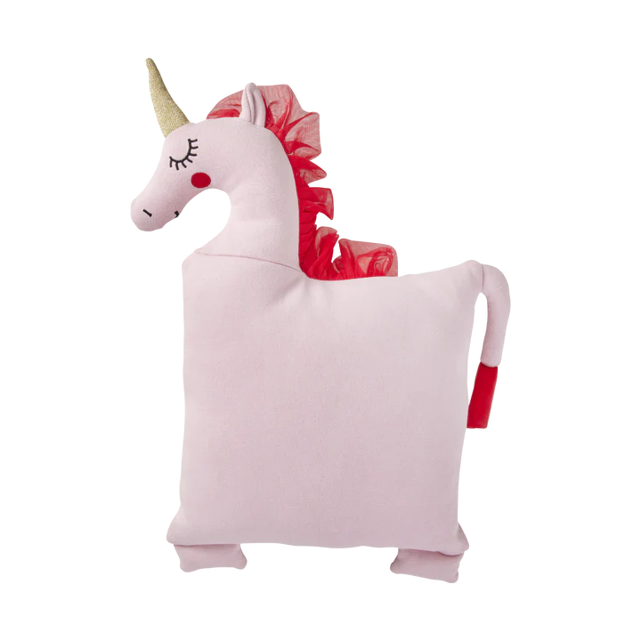 RICE Kuschelkissen Einhorn pink