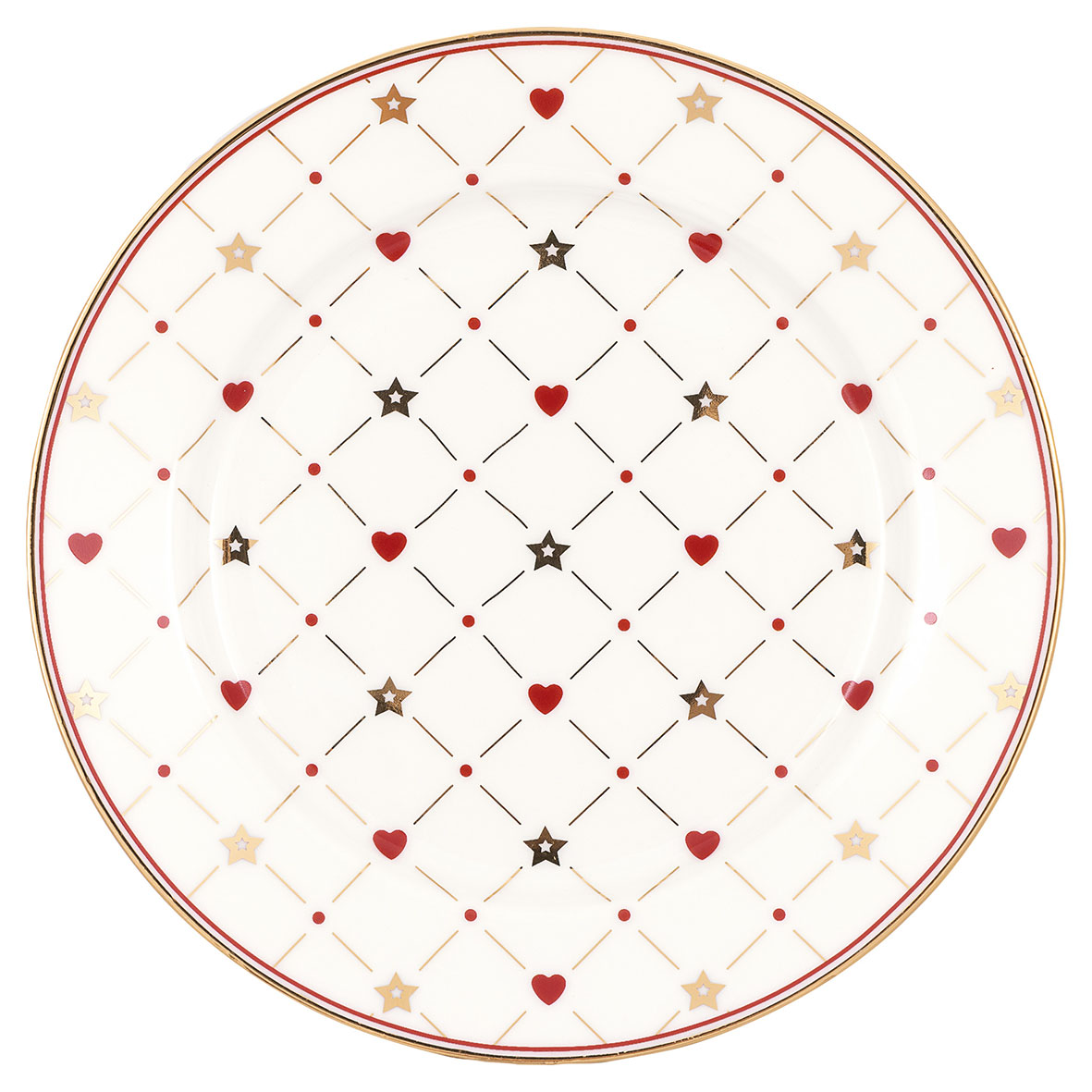 Greengate kleiner Teller Clarina heart white small Plate Beilagenteller/Unterteller