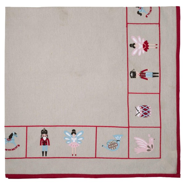 Greengate Tischdecke xmas Cindarella white  120 x 120 cm