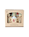 RICE Melamin Baby/Kindergeschirr Set ABC print blau 4-teilig