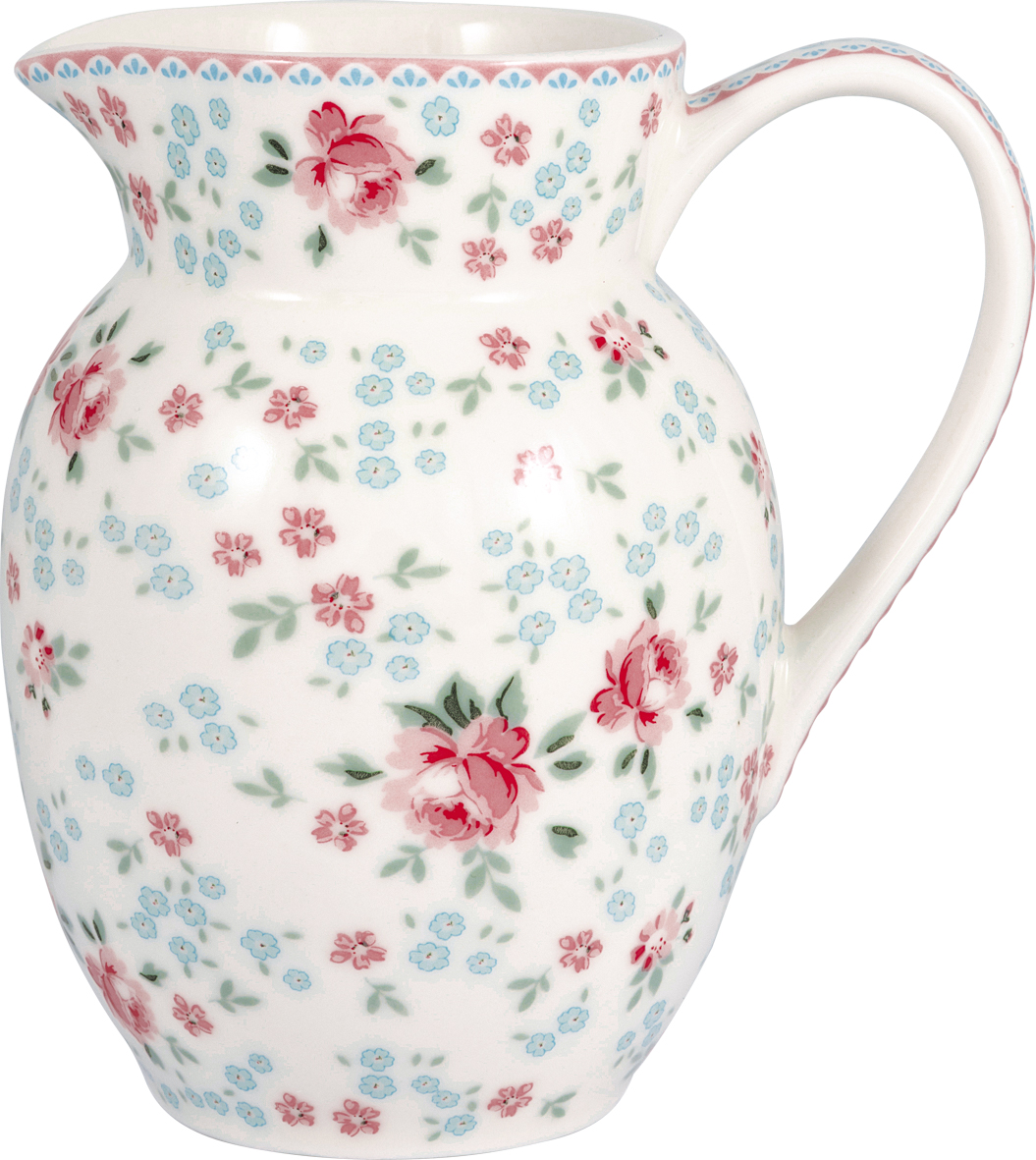 Greengate Milchkännchen Mille white round 0,5 l