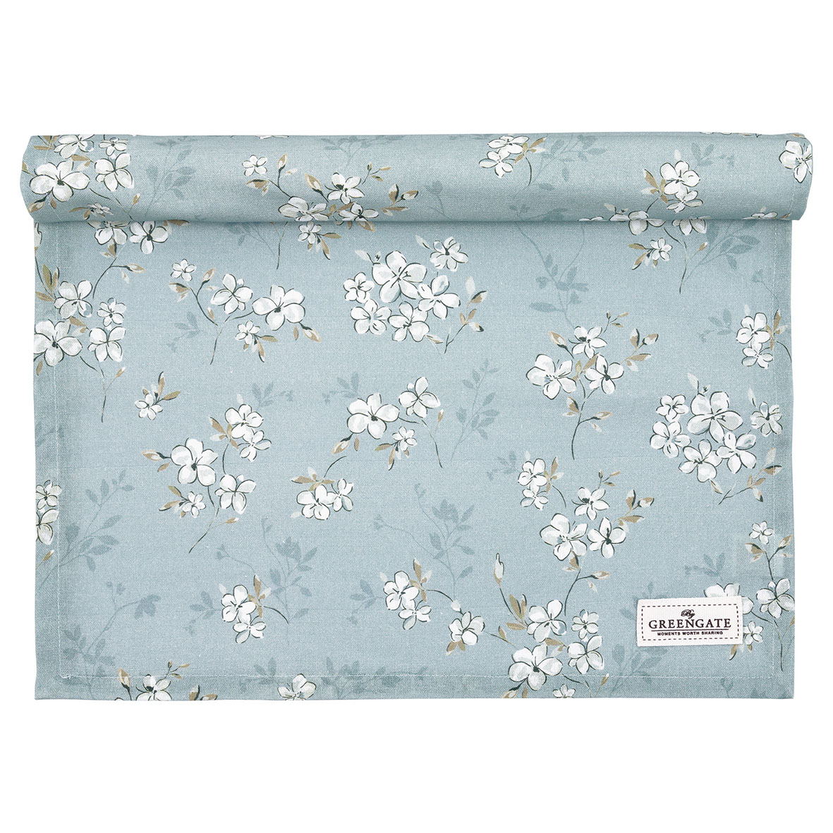Greengate Tischläufer Aubrey ice blue Table runner