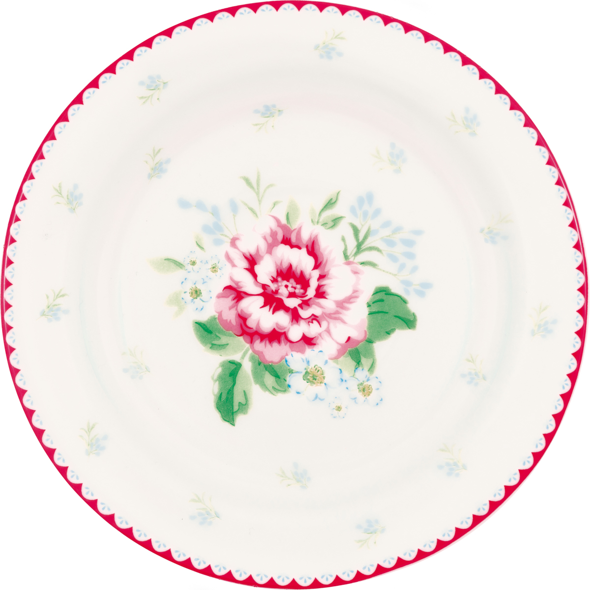 Greengate kleiner Teller Small Plate Alivia white 15 cm Beilagenteller/Unterteller