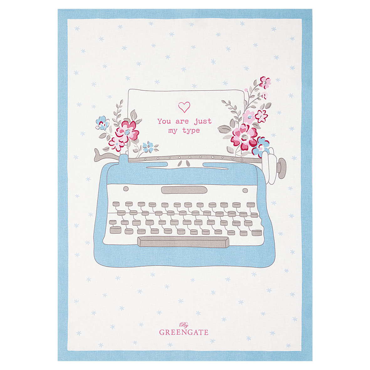 Greengate Geschirrtuch piece printed Elba white Tea towel