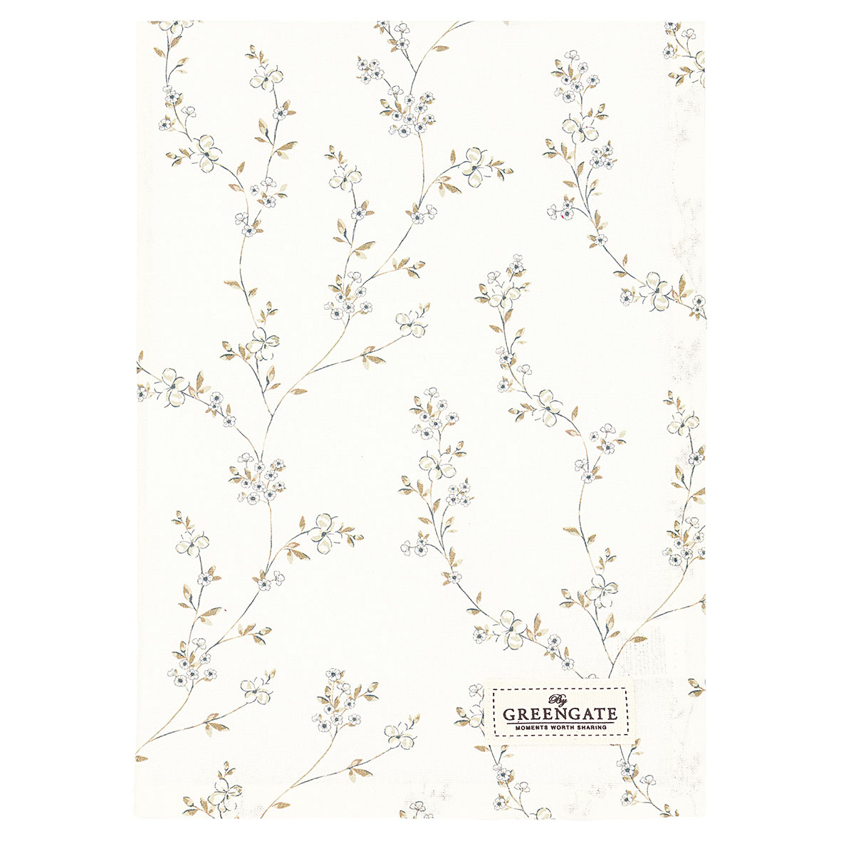 Greengate Geschirrtuch Timian white Tea towel